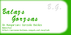 balazs gorzsas business card